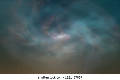 Light Blue, Yellow vector cover with astronomical stars. Space stars on blurred abstract background with gradient. Smart design for your business advert.