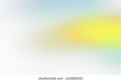 Light Blue, Yellow vector  cover with spots. Illustration with set of shining colorful abstract circles. Beautiful design for your business natural advert.