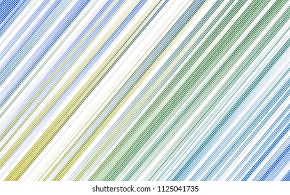 Light Blue, Yellow vector cover with long lines. Blurred decorative design in simple style with lines. The pattern can be used for busines ad, booklets, leaflets