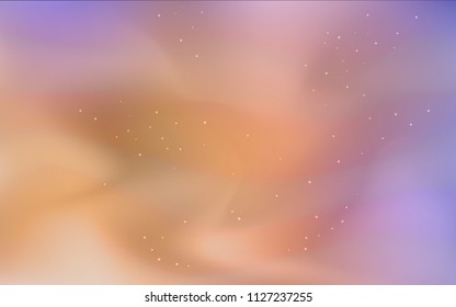 Light Blue, Yellow vector cover with astronomical stars. Glitter abstract illustration with colorful cosmic stars. Pattern for astronomy websites.