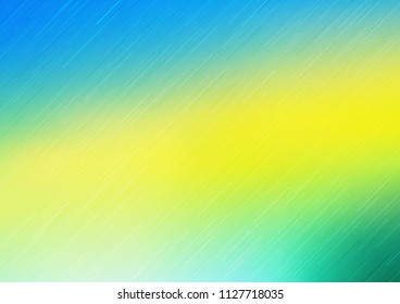 Light Blue, Yellow vector cover with long lines. Glitter abstract illustration with colored sticks. Smart design for your business advert.