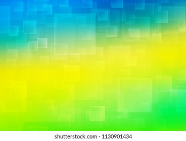 Light Blue, Yellow vector cover in polygonal style. Modern abstract illustration with colorful rectangles. Pattern for commercials.