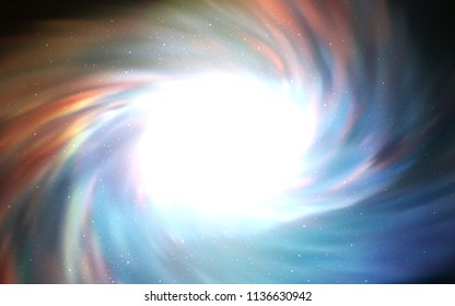 Light Blue, Yellow vector cover with astronomical stars. Shining colored illustration with bright astronomical stars. Best design for your ad, poster, banner.