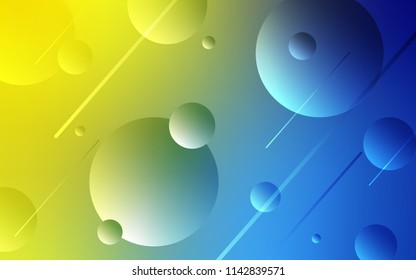 Light Blue, Yellow vector cover with spots. Abstract illustration with colored bubbles in nature style. Pattern can be used for beautiful websites.