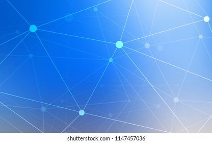 Light Blue, Yellow vector cover with spots, lines. Modern abstract colorful illustration with spheres and lines. Pattern can be used for ads, leaflets.