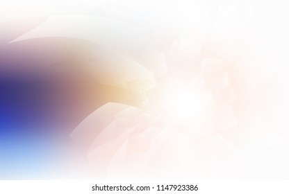 Light Blue, Yellow vector cover with set of hexagons. Illustration of colored hexagons on white surface. Pattern for ads, leaflets.