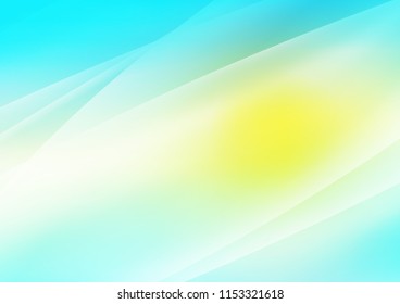 Light Blue, Yellow vector cover with long lines. Glitter abstract illustration with colored sticks. The template can be used as a background.