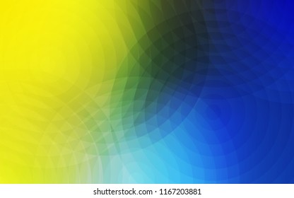 Light Blue, Yellow vector cover with spots. Glitter abstract illustration with blurred drops of rain. Pattern can be used for ads, leaflets.