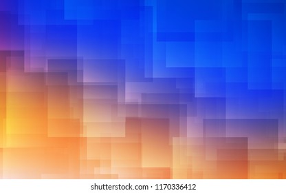 Light Blue, Yellow vector cover with stright stripes. Shining colored illustration with sharp stripes. Smart design for your business advert.