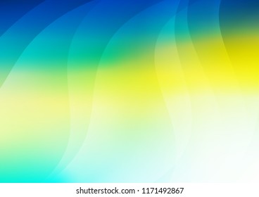 Light Blue, Yellow vector cover with long lines. Blurred decorative design in simple style with lines. The pattern can be used for busines ad, booklets, leaflets
