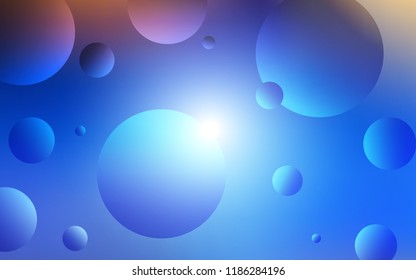 Light Blue, Yellow vector cover with spots. Blurred decorative design in abstract style with bubbles. Beautiful design for your business advert.