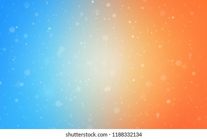 Light Blue, Yellow vector cover with beautiful snowflakes. Shining colored illustration with snow in christmas style. New year design for your ad, poster, banner.