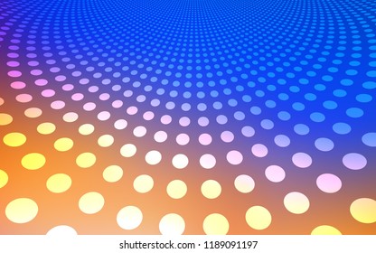 Light Blue, Yellow vector cover with spots. Abstract illustration with colored bubbles in nature style. Pattern can be used for beautiful websites.
