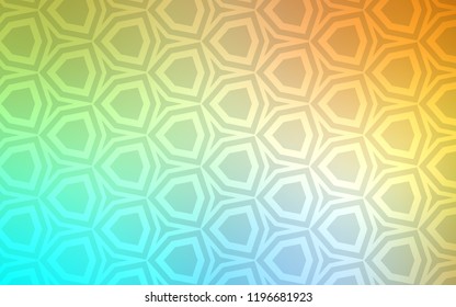 Light Blue, Yellow vector cover with set of hexagons. Abstract illustration with colorful hexagons. New template for your brand book.