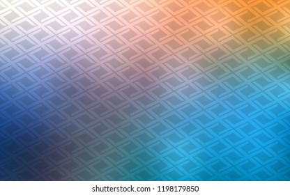 Light Blue, Yellow vector cover in polygonal style. Beautiful illustration with rectangles and squares. Pattern can be used for websites.