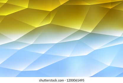 Light Blue, Yellow vector cover in polygonal style. Modern abstract illustration with colorful triangles. Smart design for your business advert.