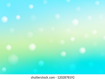 Light Blue, Yellow vector cover with spots. Illustration with set of shining colorful abstract circles. Beautiful design for your business natural advert.