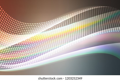 Light Blue, Yellow vector cover with spots, lines. Decorative design in abstract style with triangle structure. Pattern for design of window blinds, curtains.