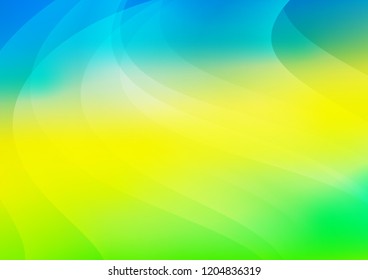 Light Blue, Yellow vector cover with long lines. Lines on blurred abstract background with gradient. The pattern can be used for websites.