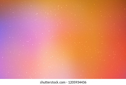Light Blue, Yellow vector cover with astronomical stars. Blurred decorative design in simple style with galaxy stars. Pattern for astronomy websites.