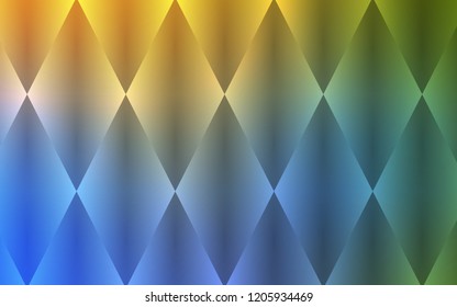 Light Blue, Yellow vector cover in polygonal style. Glitter abstract illustration with rectangular shapes. Modern template for your landing page.