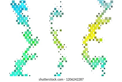 Light Blue, Yellow vector cover in polygonal style. Decorative design in abstract style with rectangles. Pattern for busines ad, booklets, leaflets