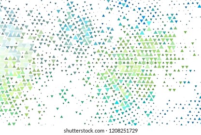Light Blue, Yellow vector cover in polygonal style. Illustration with set of colorful triangles. Best design for your ad, poster, banner.