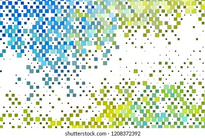 Light Blue, Yellow vector cover in polygonal style. Illustration with set of colorful rectangles. Pattern for busines ad, booklets, leaflets