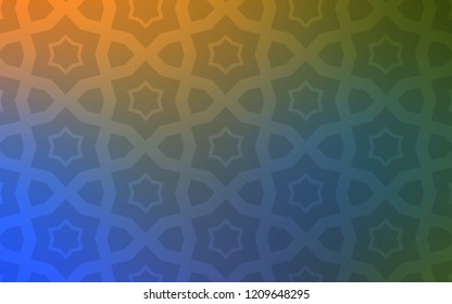 Light Blue, Yellow vector cover with small and big stars. Modern geometrical abstract illustration with stars. Best design for your ad, poster, banner.