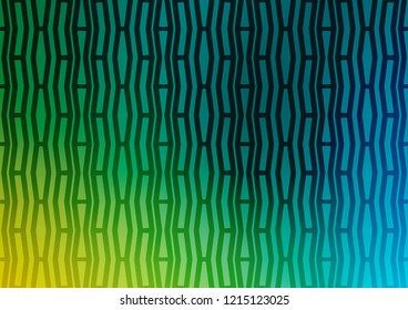 Light Blue, Yellow vector cover with long lines. Lines on blurred abstract background with gradient. The pattern can be used for websites.
