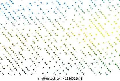 Light Blue, Yellow vector cover in polygonal style. Glitter abstract illustration with triangular shapes. Best design for your ad, poster, banner.
