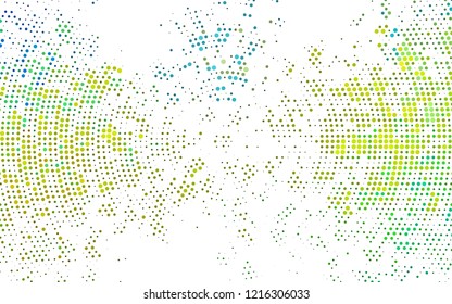 Light Blue, Yellow vector cover with spots. Glitter abstract illustration with blurred drops of rain. Pattern of water, rain drops.