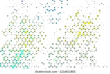 Light Blue, Yellow vector cover in polygonal style. Triangles on abstract background with colorful gradient. Pattern for busines ad, booklets, leaflets