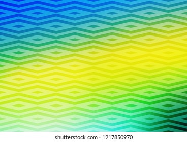 Light Blue, Yellow vector cover in polygonal style. Decorative design in abstract style with triangles. Modern template for your landing page.
