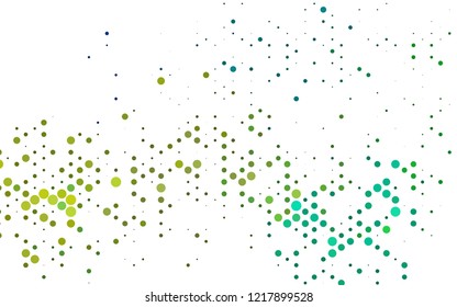 Light Blue, Yellow vector cover with circles. Abstract illustration with colored bubbles in nature style. Design for business adverts.
