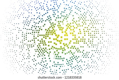 Light Blue, Yellow vector cover in polygonal style. Illustration with set of colorful rectangles. Pattern for busines ad, booklets, leaflets