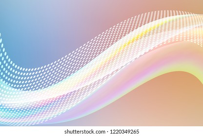 Light Blue, Yellow vector cover with spots, lines. Colorful illustration with circles and lines in futuristic style. Design for poster, banner of websites.