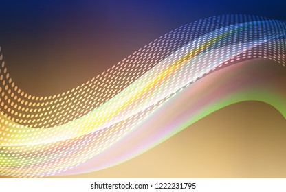 Light Blue, Yellow vector cover with spots, lines. Decorative design in abstract style with triangle structure. Pattern for ads, leaflets.