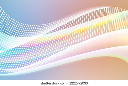 Light Blue, Yellow vector cover with spots, lines. Modern abstract colorful illustration with spheres and lines. Pattern for design of fabric, wallpapers.