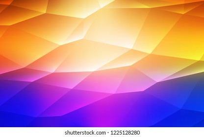 Light Blue, Yellow vector cover in polygonal style. Illustration with set of colorful triangles. Smart design for your business advert.