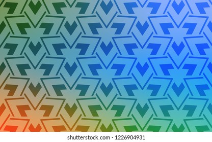 Light Blue, Yellow vector cover with polygonal style. Abstract gradient illustration with triangles, lines. Template for wallpapers.