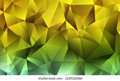 Light Blue, Yellow vector cover in polygonal style. Triangles on abstract background with colorful gradient. Pattern for commercials.