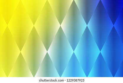 Light Blue, Yellow vector cover in polygonal style. Modern abstract illustration with colorful rectangles. Pattern for commercials.