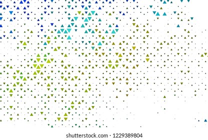 Light Blue, Yellow vector cover in polygonal style. Decorative design in abstract style with triangles. Smart design for your business advert.