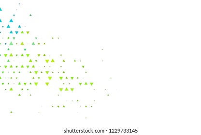 Light Blue, Yellow vector cover in polygonal style. Glitter abstract illustration with triangular shapes. Modern template for your landing page.
