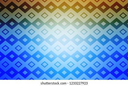 Light Blue, Yellow vector cover in polygonal style. Illustration with set of colorful rectangles. Modern template for your landing page.