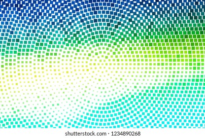 Light Blue, Yellow vector cover in polygonal style. Rectangles on abstract background with colorful gradient. Smart design for your business advert.