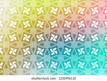 Light Blue, Yellow vector cover in triangles, cubes. Illustration with colorful triangles, rectangles. Pattern can be used for websites.