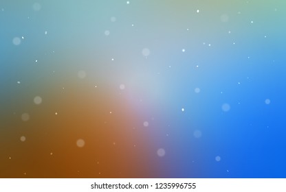 Light Blue, Yellow vector cover with spots. Beautiful colored illustration with blurred circles in nature style. Beautiful design for your business advert.