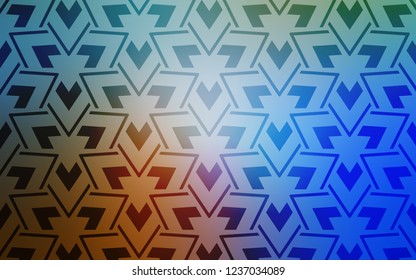 Light Blue, Yellow vector cover with polygonal style. Triangles on abstract background with colorful gradient. Smart design for your adverts.